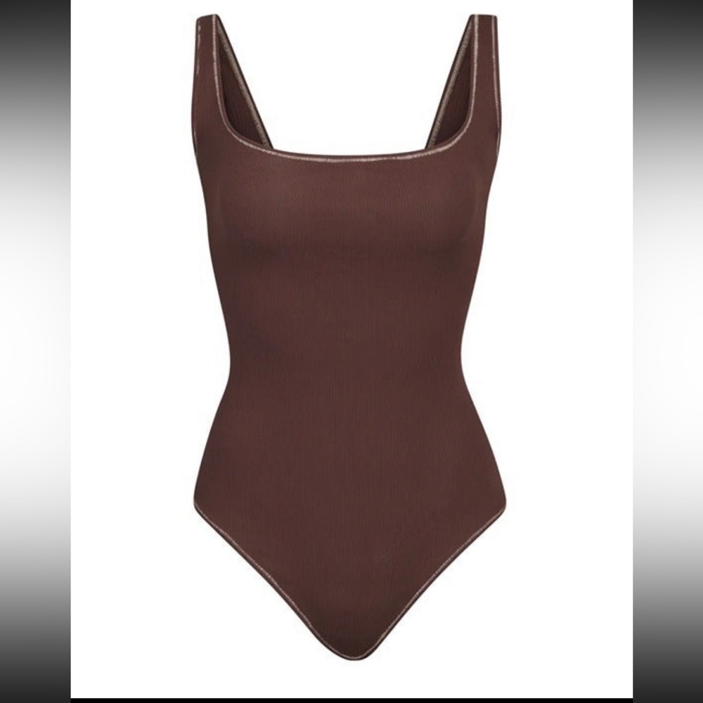 Skims cotton rib bodysuit NWT XXS